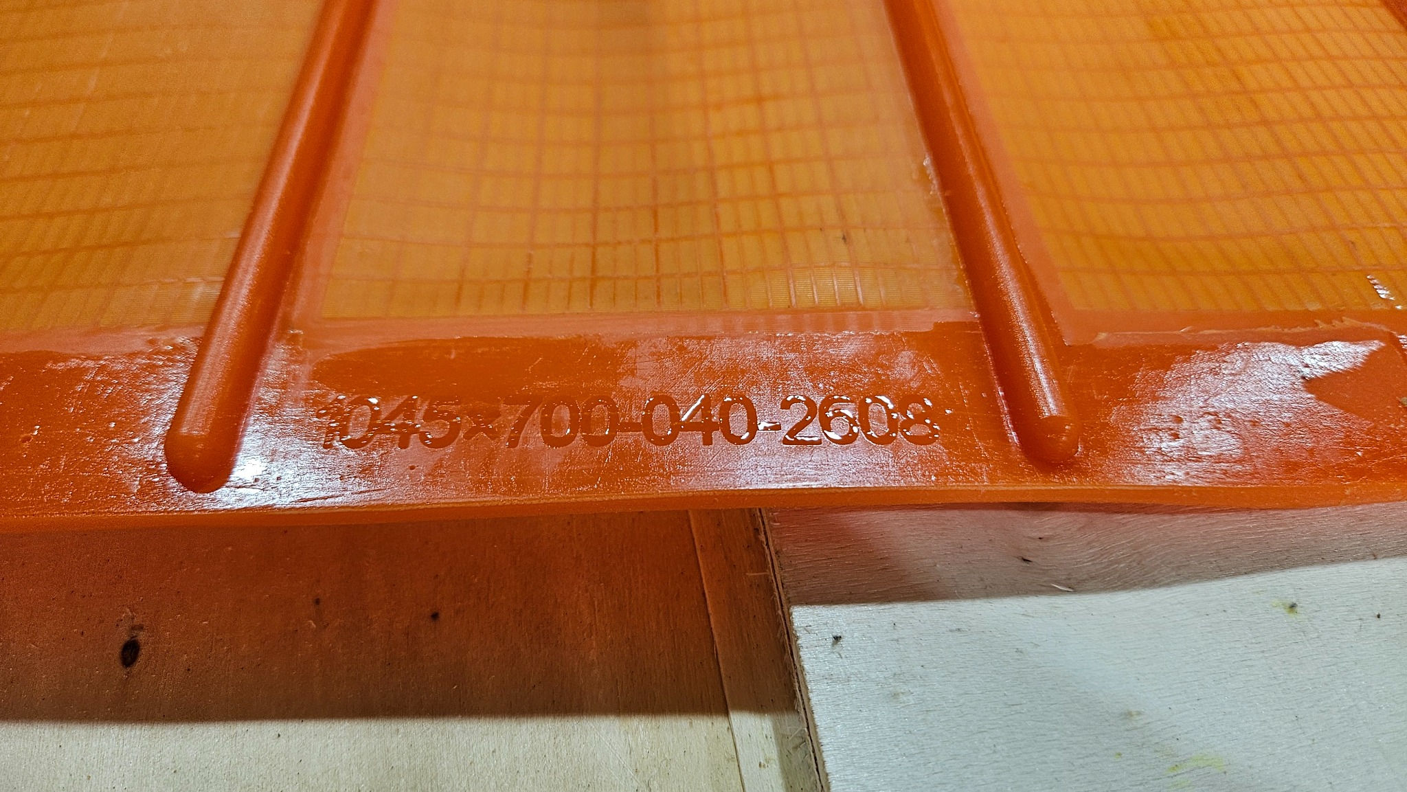 Laser marking on the frame