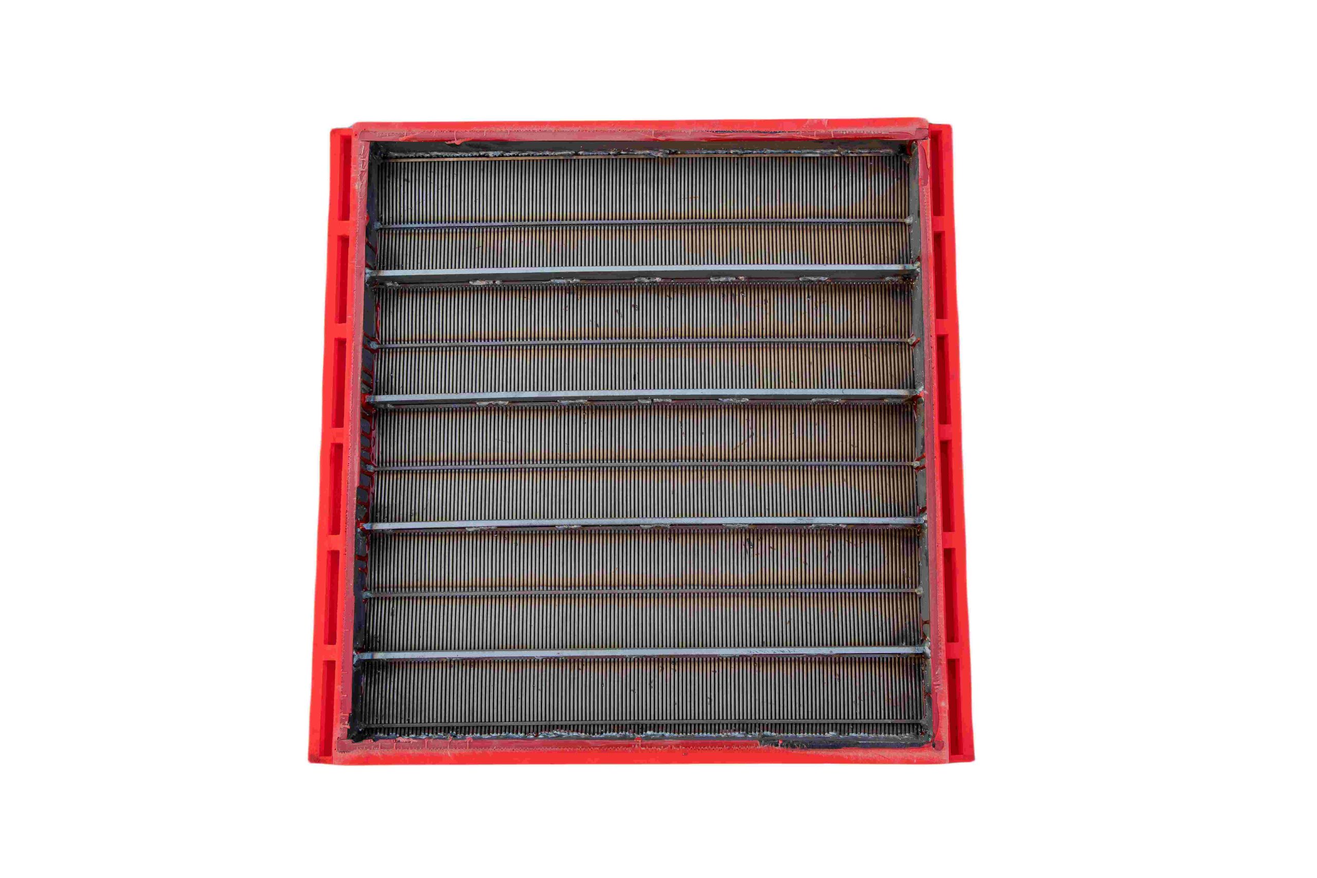 This screen panel features a woven wire mesh embedded within the polyurethane body, combining structural rigidity with surface wear resistance and elasticity. It is ideal for heavy-duty screening applications in mining, coal processing, iron ore handling, and aggregate production. The panel offers excellent anti-clogging properties, long service life, high screening efficiency, and secure fastening. Custom sizes and aperture designs are available based on machine specifications.