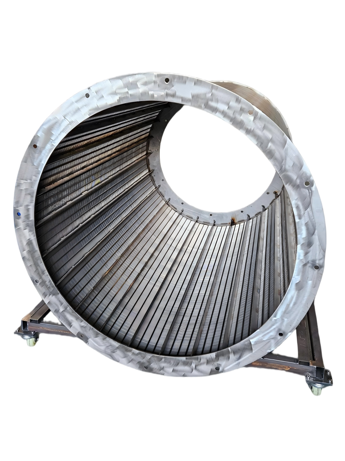 Split wedge wire cylinder with bolted assembly